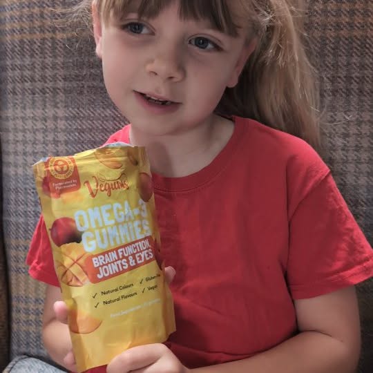 Instagram post by @nicolalemmon for Vegums. Caption reads: Ad We love the new @vegums perfect for helping....