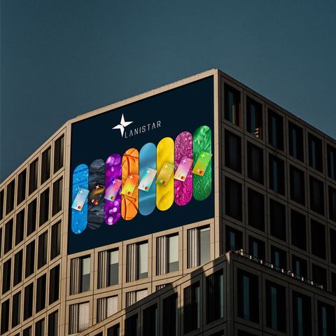 Instagram post by @mahlucindo for LANISTAR. Caption reads: A Lanistar é uma empresa de cartão de [...].