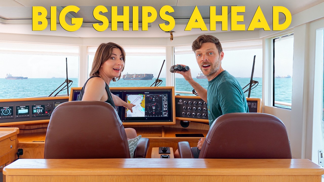 YouTube post by @gonewiththewynns for Motion Array. Caption reads: Crossing the World’s Busiest Ocean Highway.