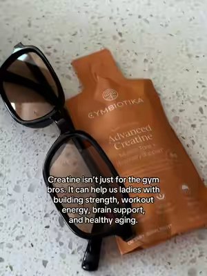 TikTok post by @rn.cristal for Cymbiotika. Caption reads: [...] of creatine are worth investing in.....