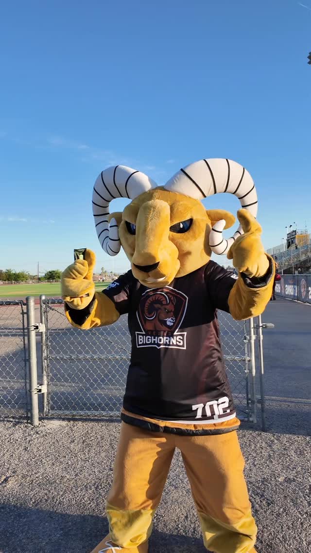 Instagram post by @vegas.bighorns for 1 Shot Energy. Caption reads: [...] Excited for the season ahead 🎉 #1shotenergy....