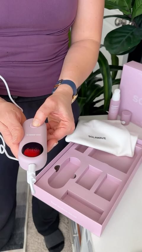 Instagram post by @our.blog.life for Solawave. Caption reads: Glow different this Black Friday ✨ the Solawave....