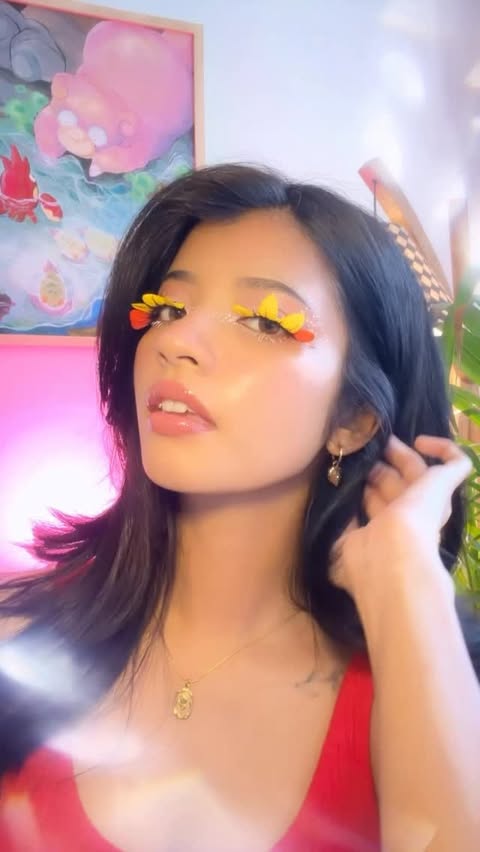 Instagram post by @_tanyabedi_ for OLENS official (EN). Caption reads: She was a fairy🧚🏻‍♀️⭐️ Lens: @olens_contactlens....