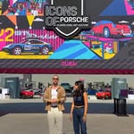 Instagram post by @jowanaburgan for Porsche. Caption reads: Your Icons of Porsche walkthrough starts here.....