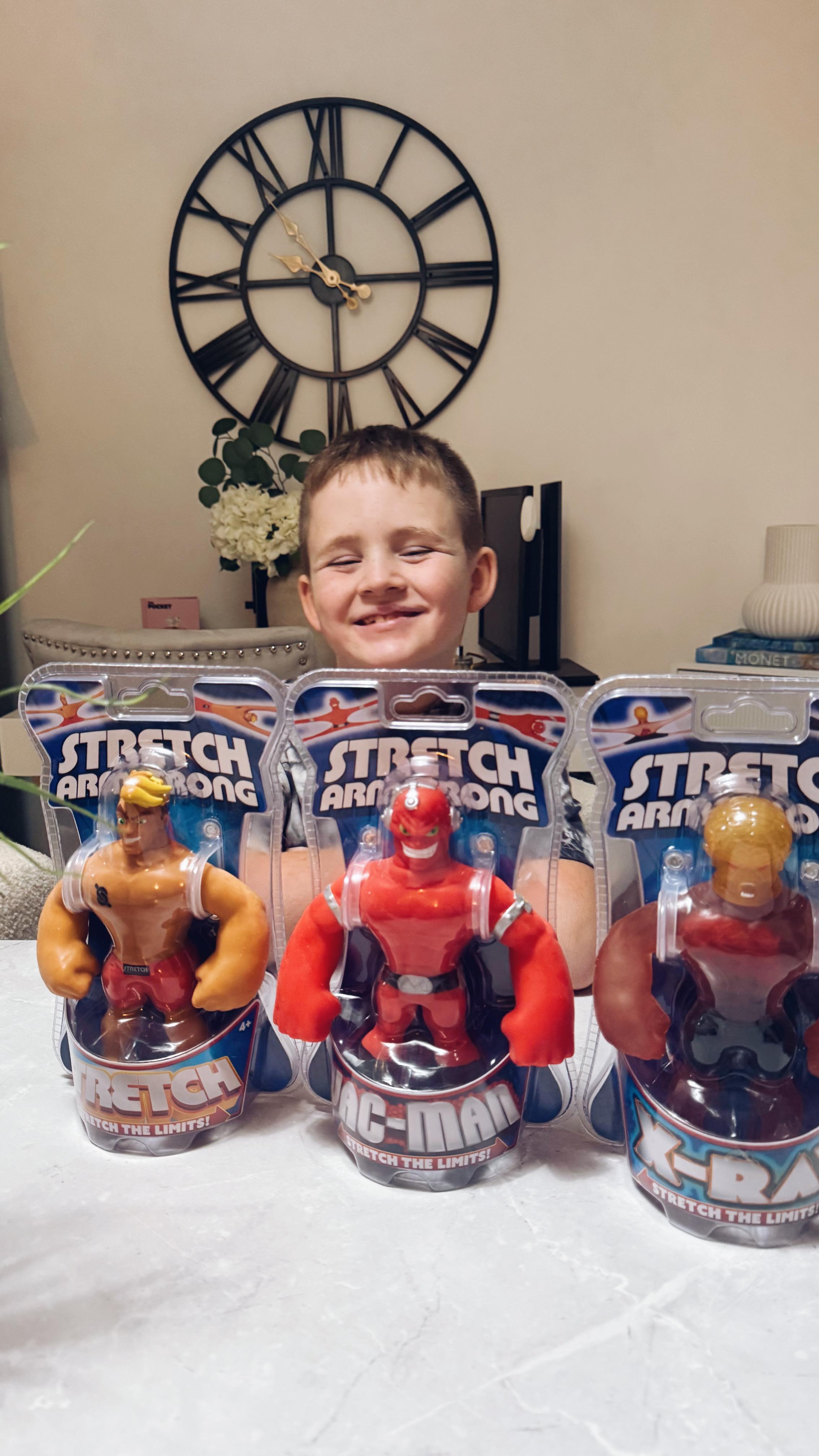 Instagram post by @raising_ajs for Basic Fun!. Caption reads: [...] — the ultimate throwback heroes from....