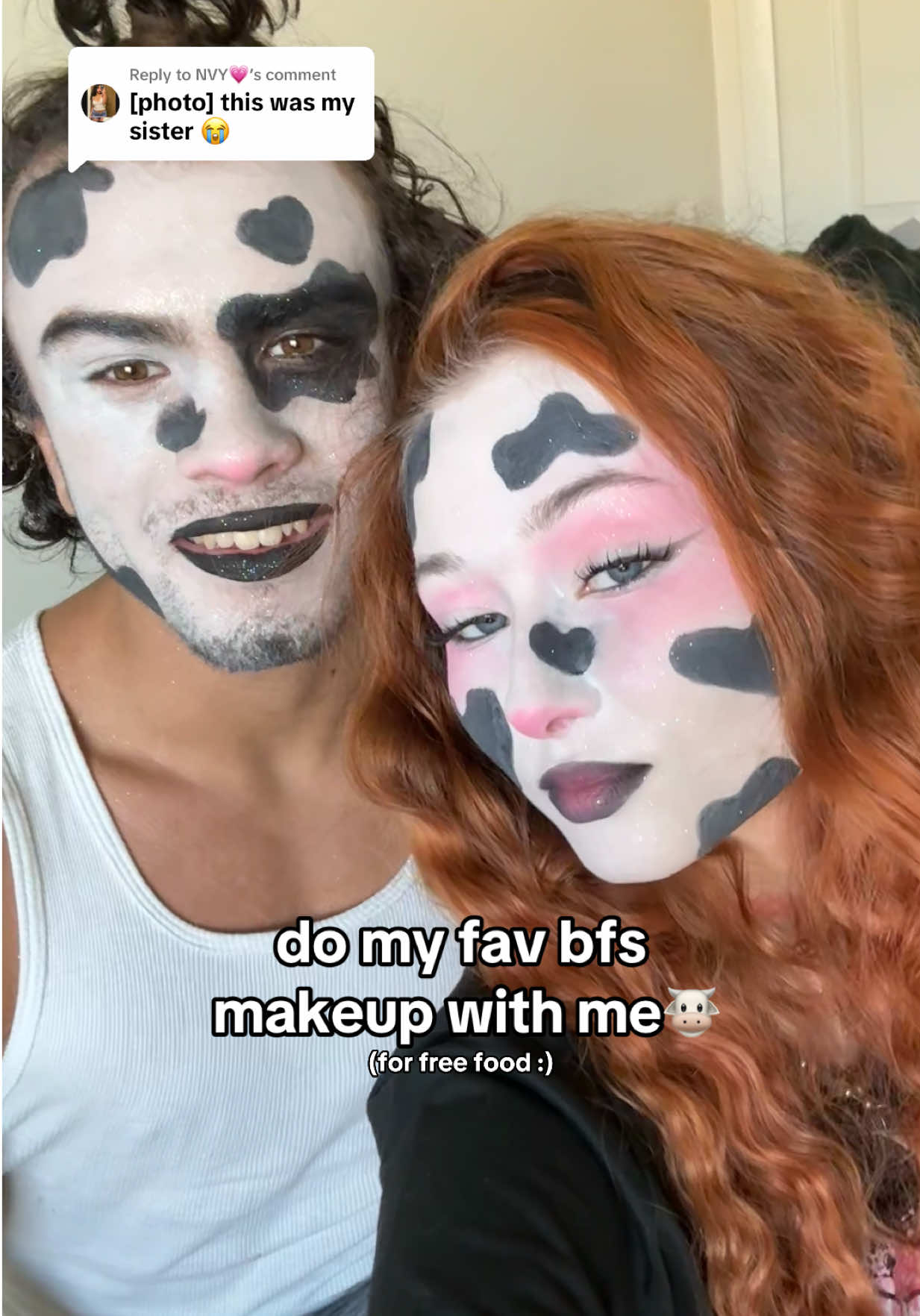 TikTok post by @alisha.ahr for L.A. COLORS. Caption reads: Replying to @NVY💗 makeup was his idea hence why....