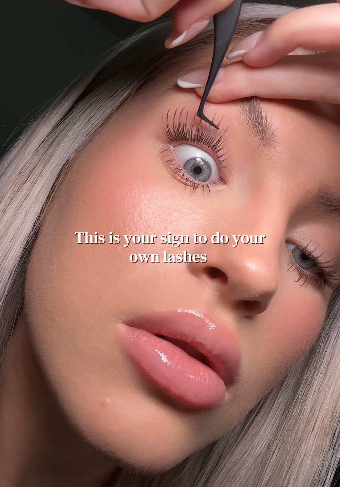 TikTok post by @lkandersonn_ for Okay Love Lashes. Caption reads: The brown just hits different. 🙌🏼 @OKAYLOVE....