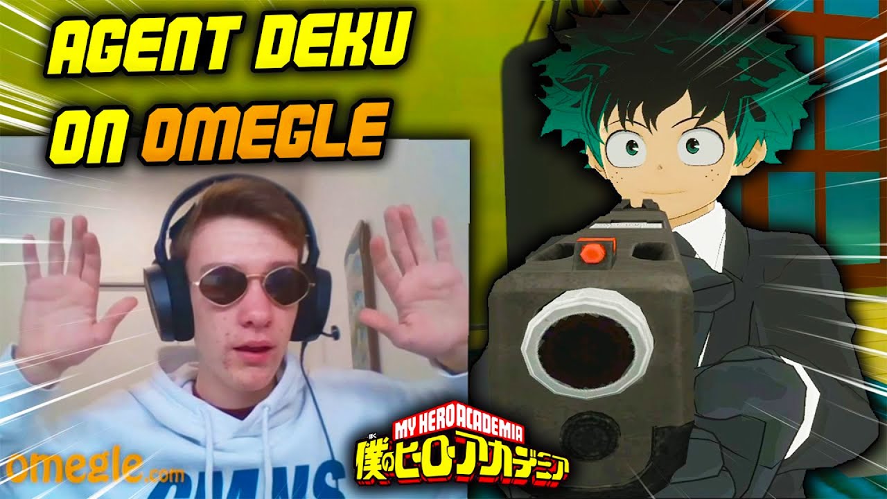 YouTube post by @OtakuVA for The Otaku Box. Caption reads: Agent Deku Goes On Omegle!.