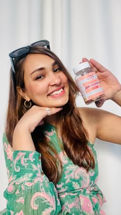 Instagram post by @i_archivj for Power Gummies. Caption reads: #ad #collaboration 
We all want glowing and....