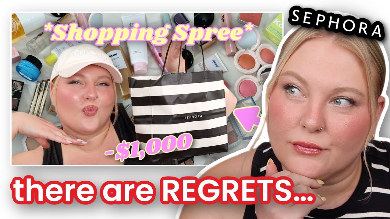 YouTube post by @LaurenMaeBeauty for BOXYCHARM. Caption reads: I Spent $1,000 at Sephora and I have REGRETS.