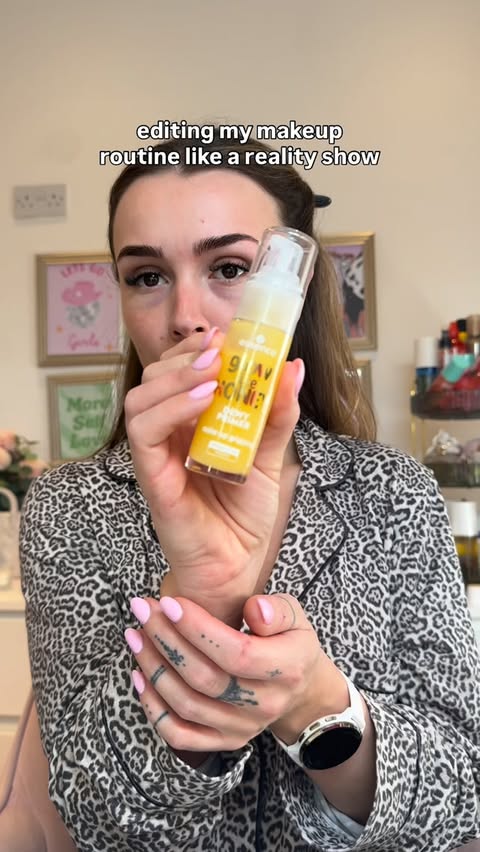 Instagram post by @niamhoconnnor for Essence Cosmetics. Caption reads: AD editing my makeup routine like a reality show....