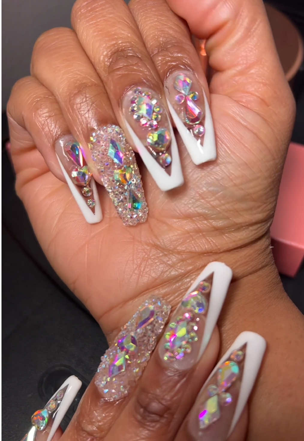TikTok post by @tkeyah_beautyxx for LOVFUL. Caption reads: @lovful store never disappoints—these nails are....