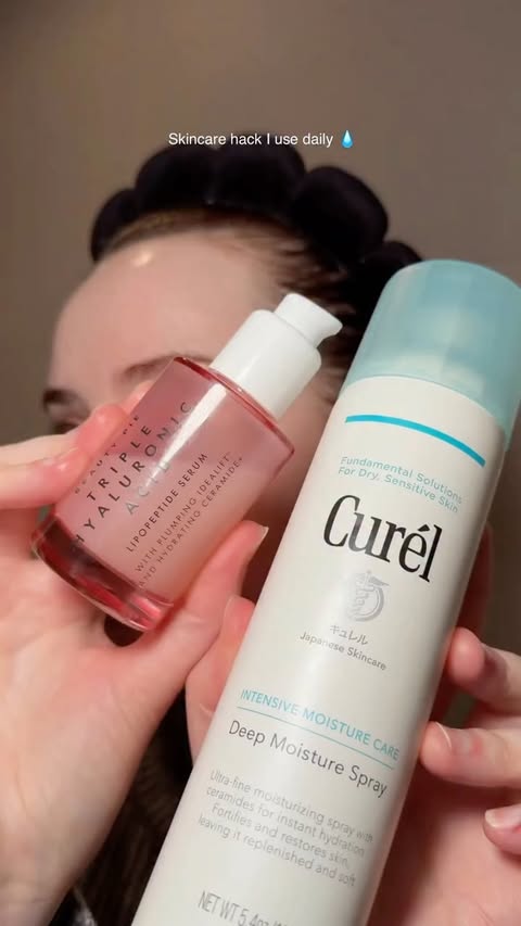 Instagram post by @youglowgrrl for BEAUTY PIE. Caption reads: [...] Deep Moisture Spray* @beautypie Triple....