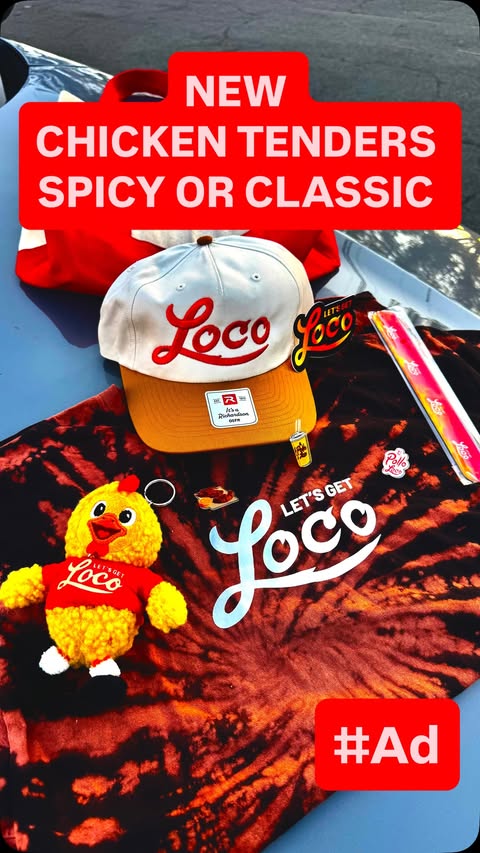 Instagram post by @the_g_o_r_d_o_ for El Pollo Loco. Caption reads: #ad @elpolloloco NEW! SPICY TENDERS CLASSIC....