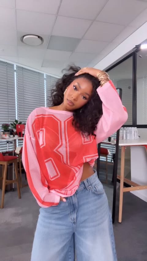 Instagram post by @nqobilekhwezi for Cotton On. Caption reads: Drop something… 💘
outfit @cottonon_africa 
shoes....