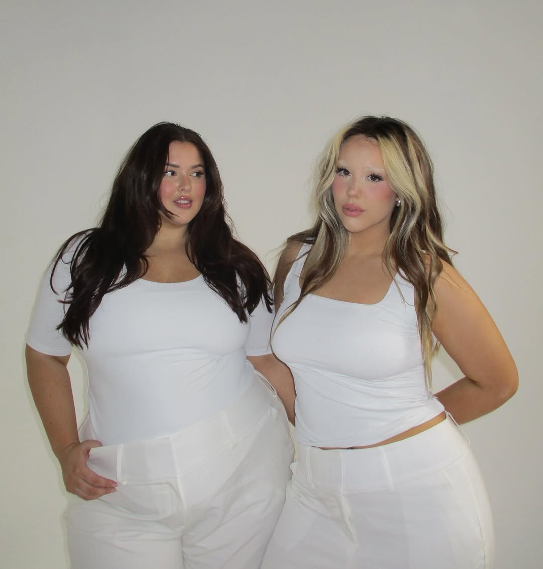 Instagram post by @gucciganggabi for Lane Bryant. Caption reads: Emma and Gabi for @lanebryant for international....