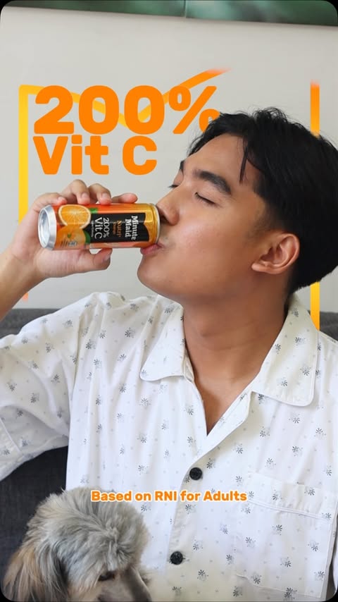 Instagram post by @marcuzjohn2109 for Minute Maid. Caption reads: [...] no more, zest up your mornings with Minute....