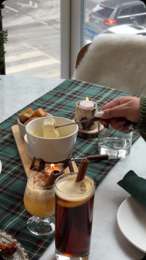 Instagram post by @eatalynewjersey for Eataly Italia. Caption reads: Fondue for me & you at Eataly from Italy! 🫕✨ Dive....