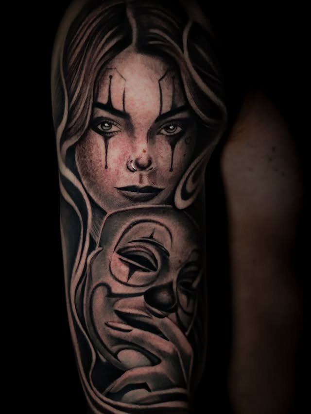 Instagram post by @omart_tattoo for Pepax Official. Caption reads: Aquí seguimos con este mes de febrero full tinta ✅....