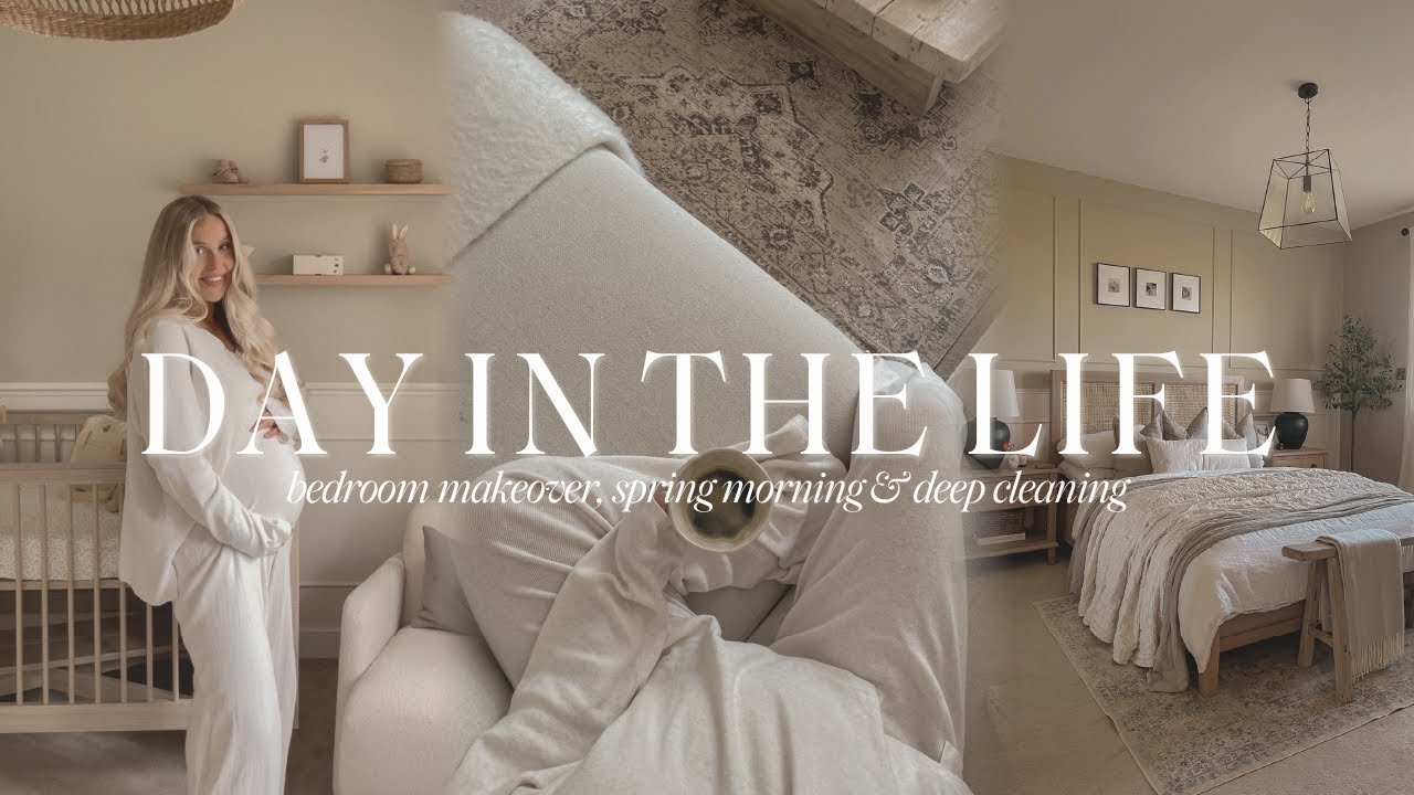 YouTube post by @GemmaLouiseMiles for Secret Linen Store. Caption reads: DAY IN THE LIFE | spring morning, deep house....