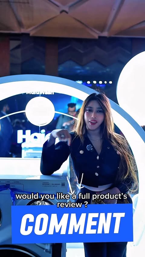 Instagram post by @nazmee_jannat for Haier. Caption reads: A memorable day at @haierbangladesh’s Annual....