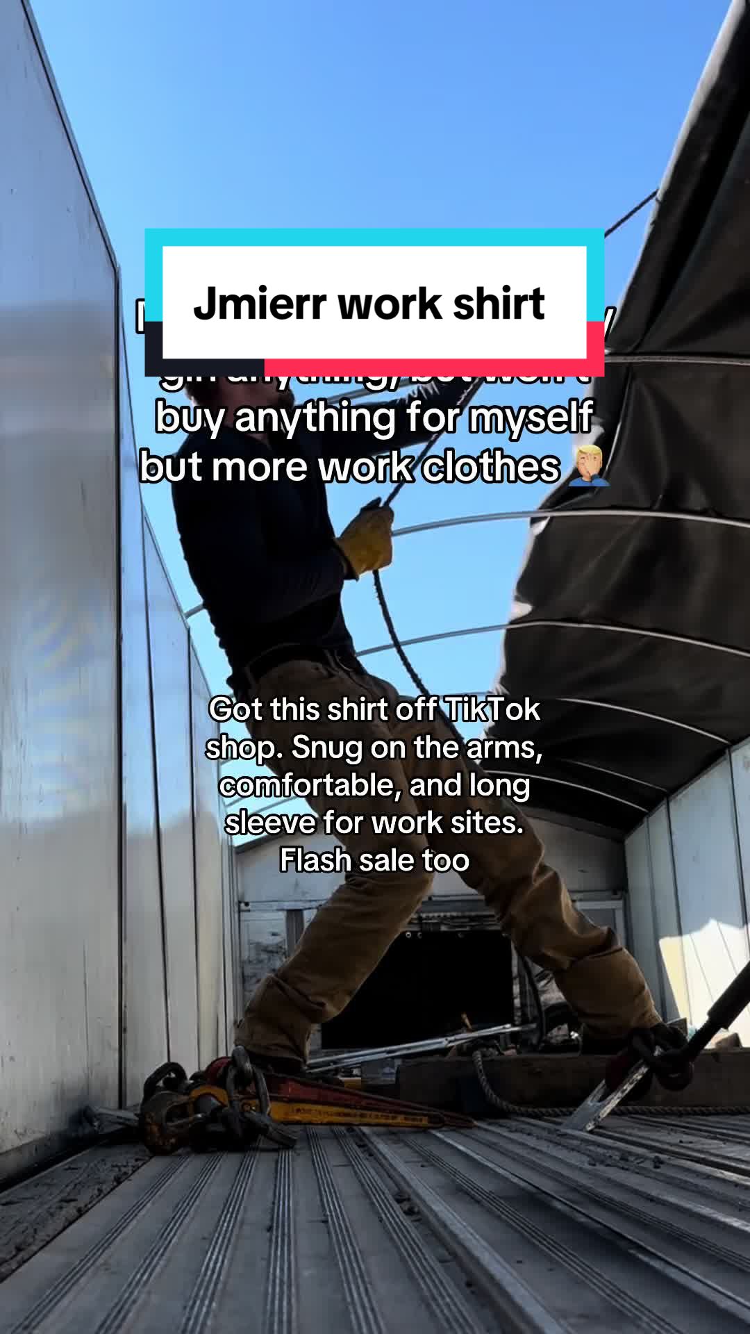 TikTok post by @john.martenies for JMIERR. Caption reads: New shirt from @Jmierr great for on the job at....