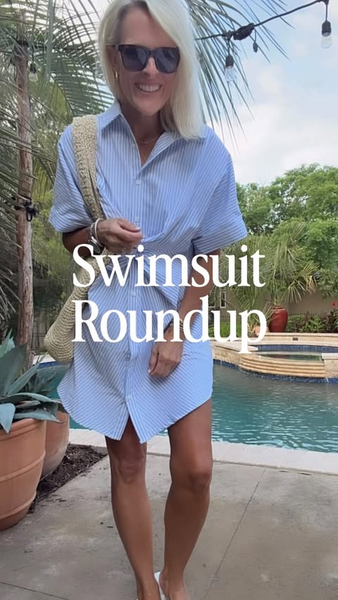 Instagram post by @_cindyswanson_ for Cupshe. Caption reads: [...] over $70! These one-piece suits from @cupshe....