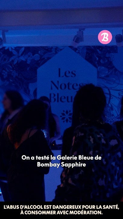Instagram post by @littlepatterns for Bombay Sapphire. Caption reads: Début décembre, nous nous sommes plongés dans....
