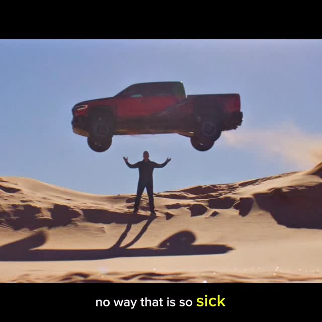 Instagram post by @heavydsparks for Ram Trucks. Caption reads: October: I was wrongfully arrested in the Clean....