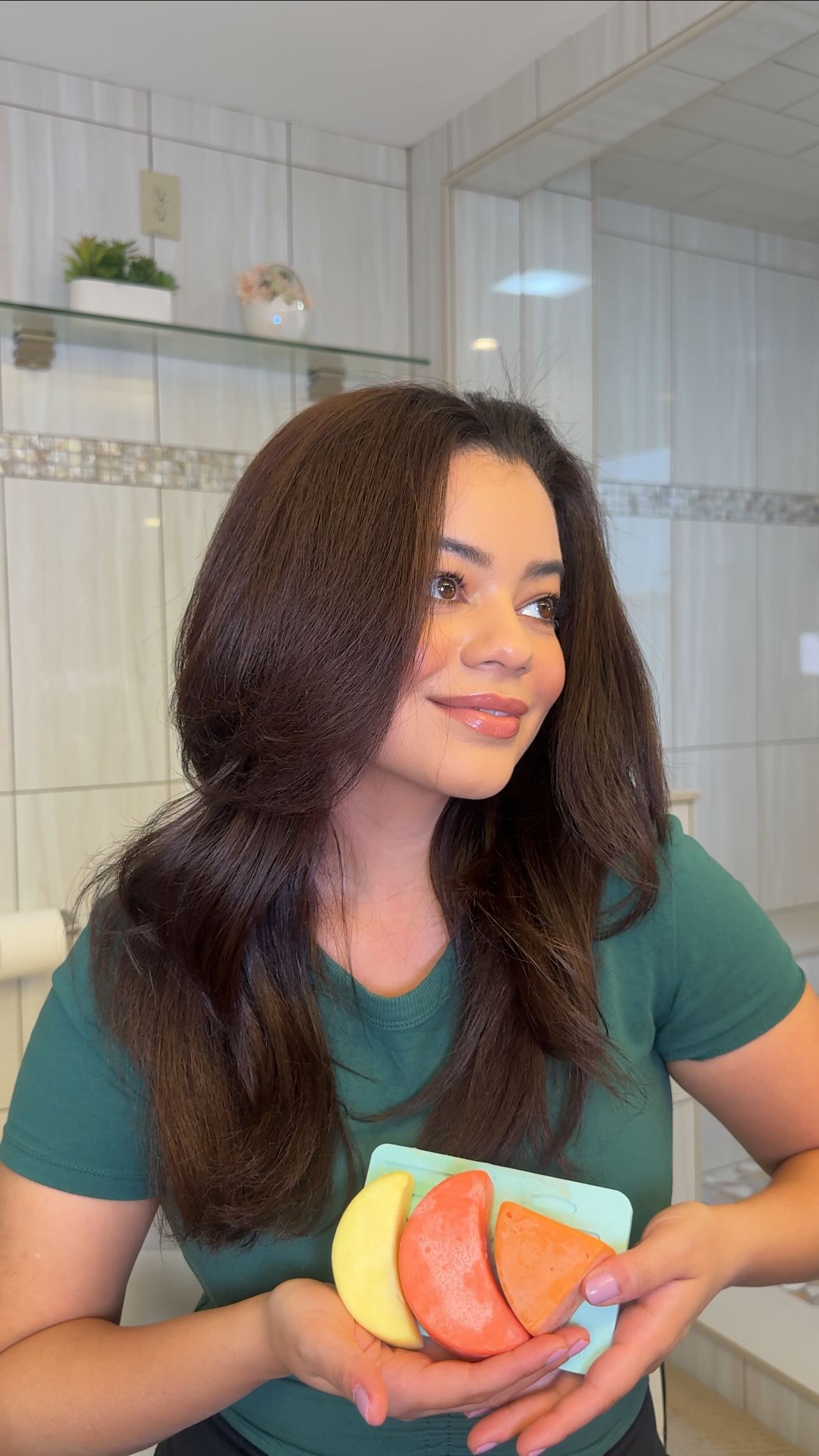 Instagram post by @julissa_guillen for Ethique. Caption reads: [...] in the shower 🚿 Double cleansed with....