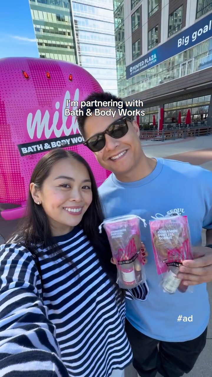 Instagram post by @alwaysbemyfoodie for Bath & Body Works. Caption reads: #ad @bathandbodyworks & @milkbarstore have teamed....