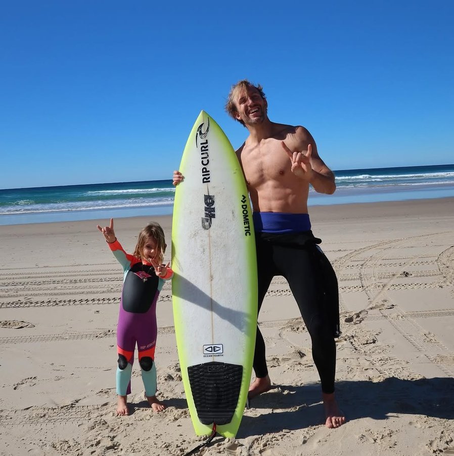 Instagram post by @owright for Dometic. Caption reads: [...] surf days… best morning! #thiswayout....