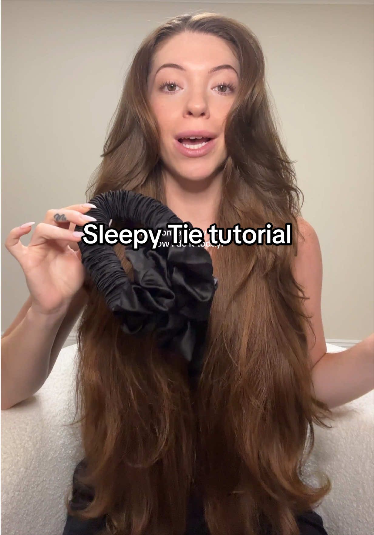 TikTok post by @danielleathena for Sleepy Tie. Caption reads: I love my @The Sleepy Tie ! My recent fav way to....