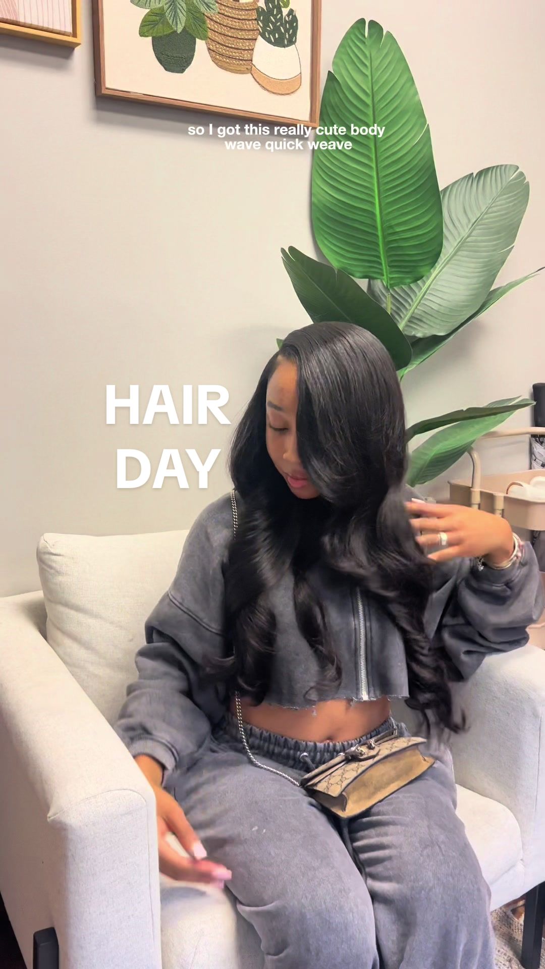 TikTok post by @niylanicoleee for Ashinehair. Caption reads: i love my hairrrr 🤍  @Ashinehair US....