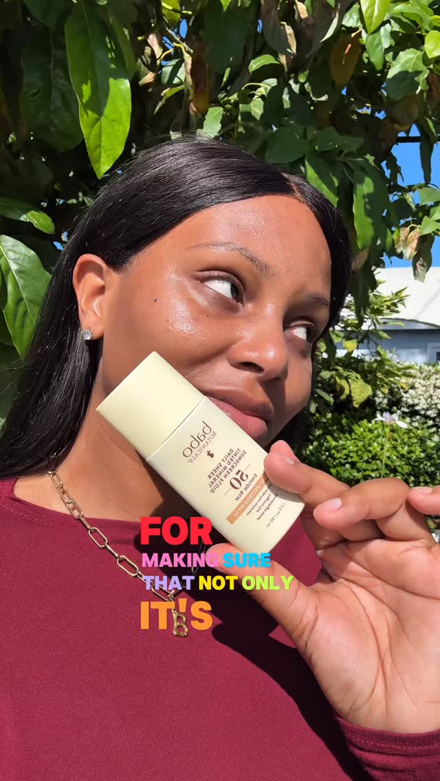 Instagram post by @bianca_okoye for Babo Botanicals. Caption reads: [...] 😌✨ I’ve been reaching for @babobotanicals....