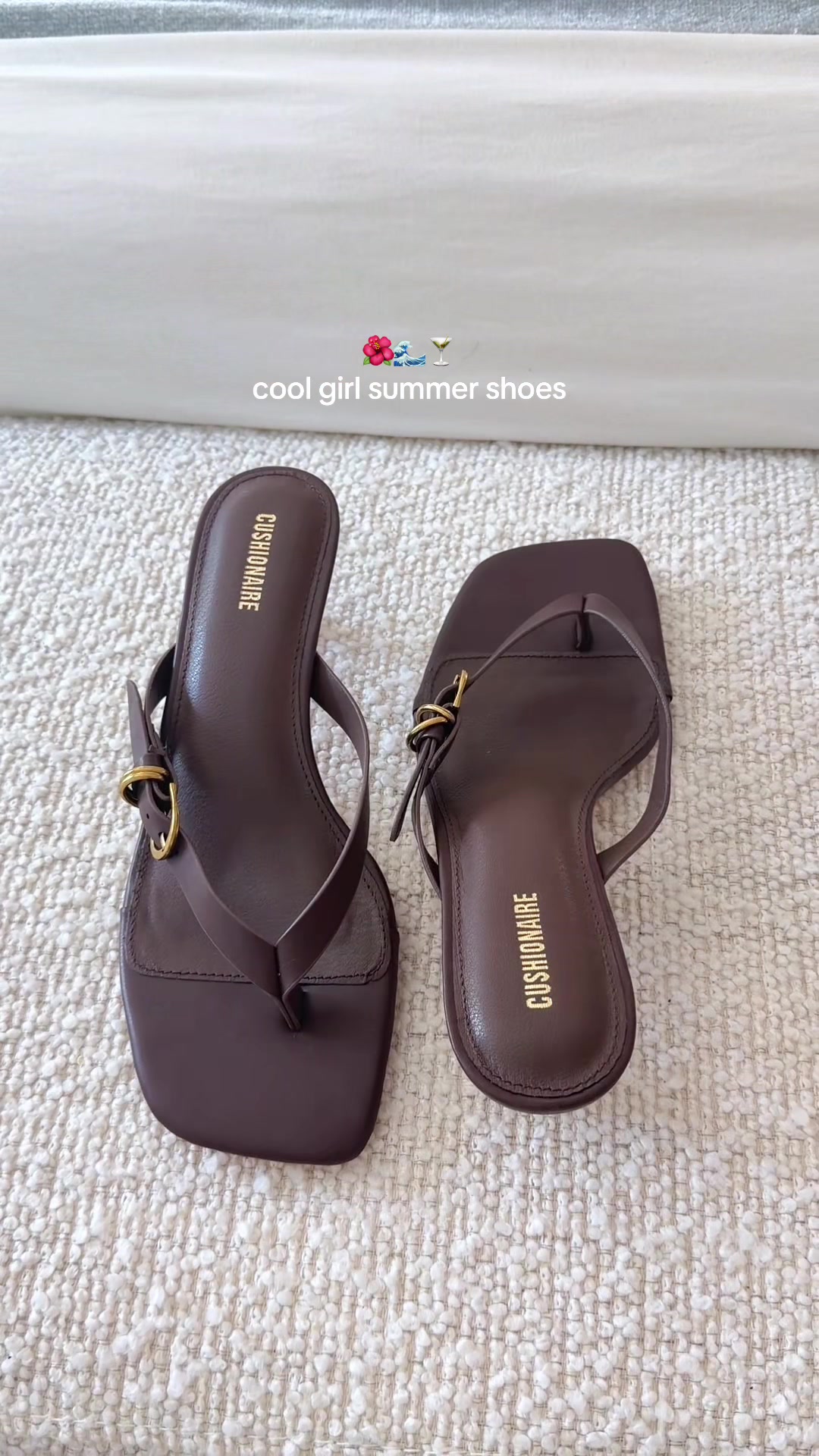 TikTok post by @brisfavss for Cushionaire. Caption reads: [...] elevated basics, women’s fashion....