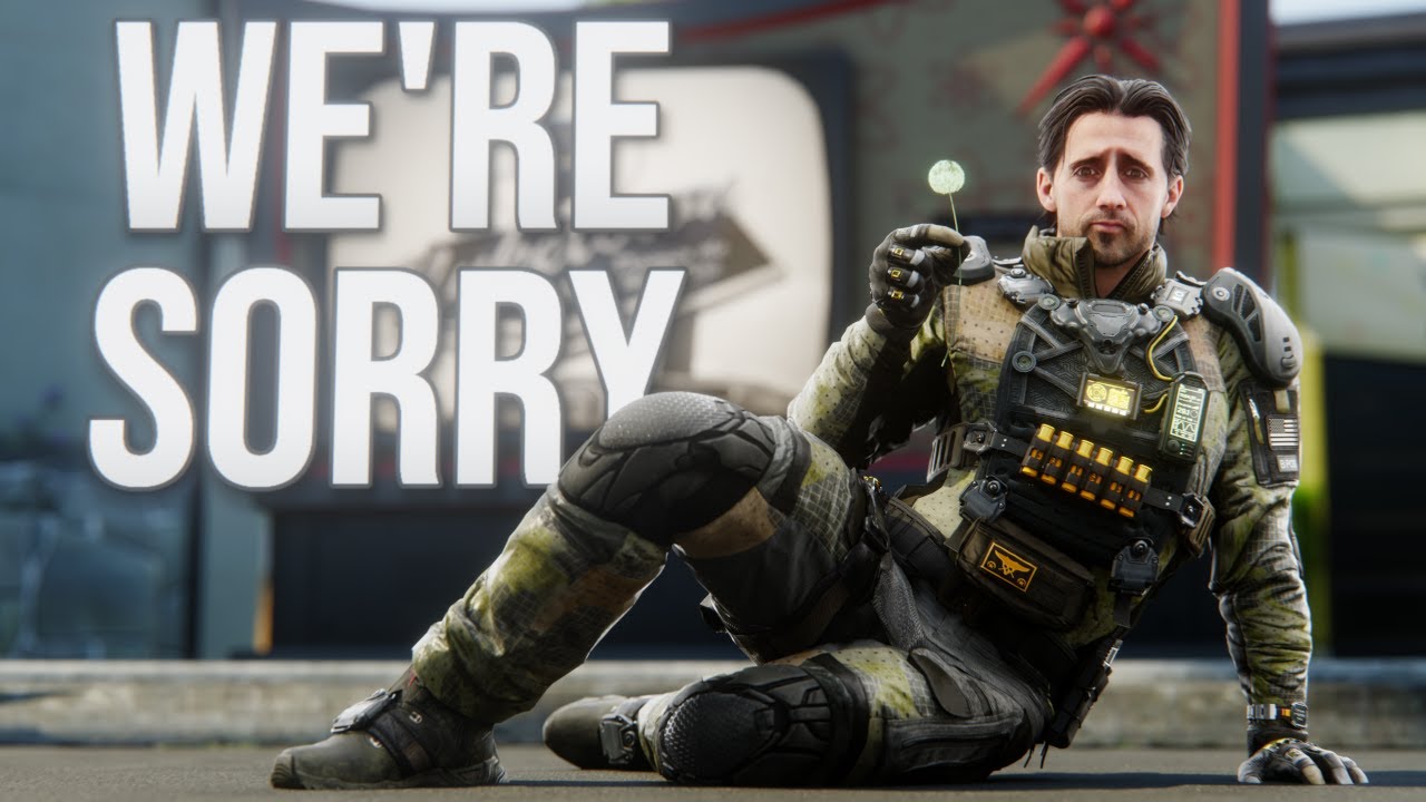 YouTube post by @Drift0r for Logitech G. Caption reads: Activision Apologizes for Black Ops 7 & Cancels....