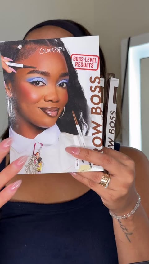 Instagram post by an influencer for ColourPop Cosmetics. Caption reads: BROW BOSS 🤍 @colourpopcosmetics 🤍 • So i do have....