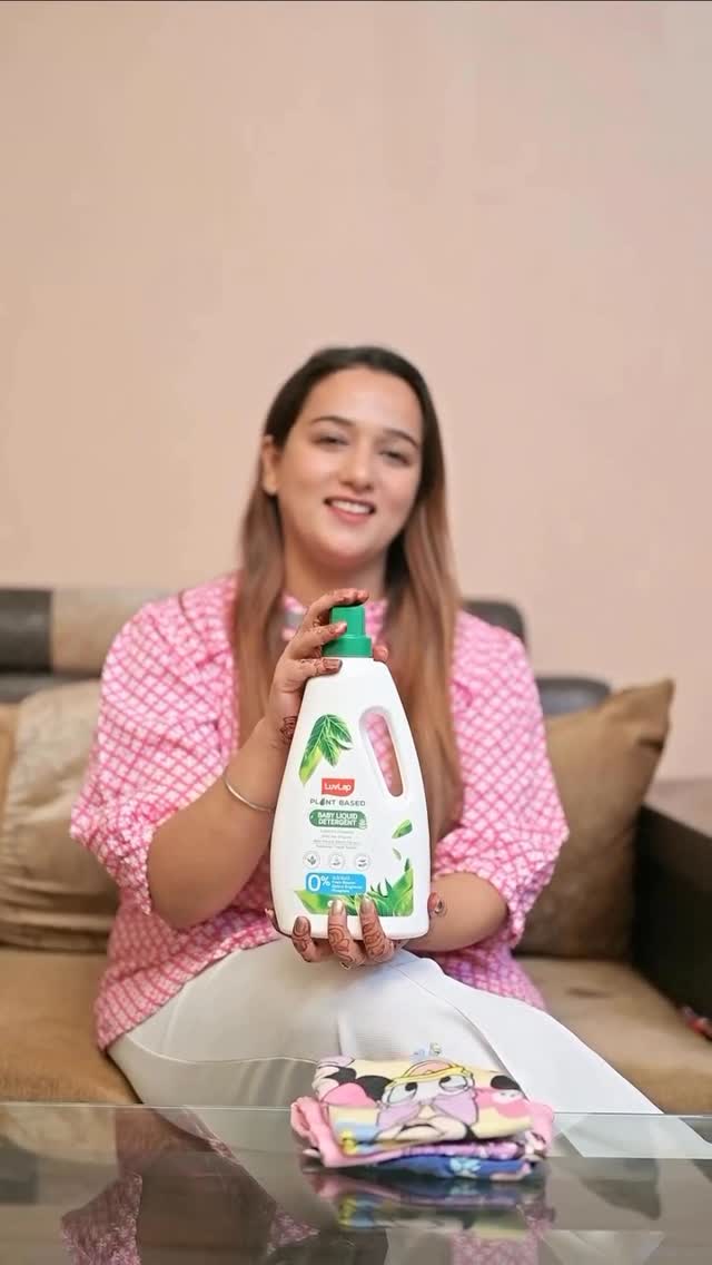 Instagram post by @instamommy_suchi for LuvLap. Caption reads: LuvLap Plant-Based Baby....