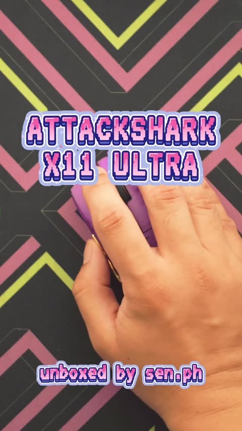 Instagram post by @samuelnarbuada for Attack Shark. Caption reads: @ATTACKSHARKgear X11 ULTRA Wireless 8K Hz Gaming....