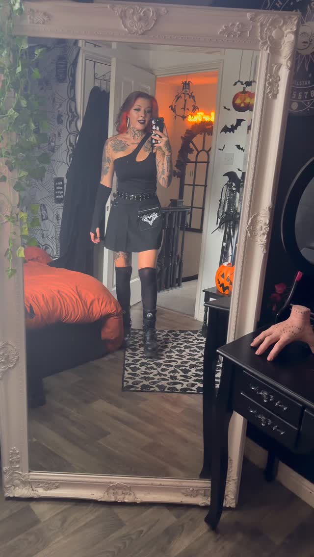 Instagram post by @broganodonnell for Hell Bunny. Caption reads: [...] for making me feel like a hot villain....