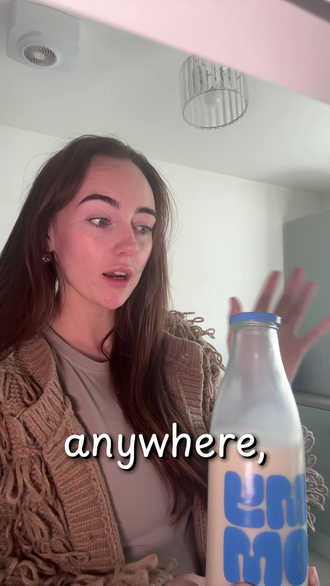 TikTok post by @xallytorrance for MYOM. Caption reads: [...] an iced coffee 🧊☕️ #icedcoffee #oatmilk....
