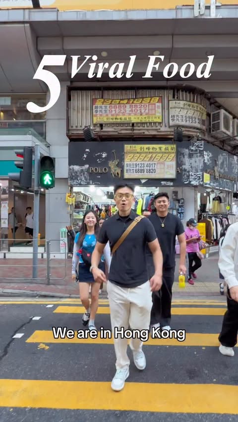 Instagram post by @geniuseatss for Discover Hong Kong. Caption reads: TOP 5 Viral Foods in Hong Kong @discoverhongkong....