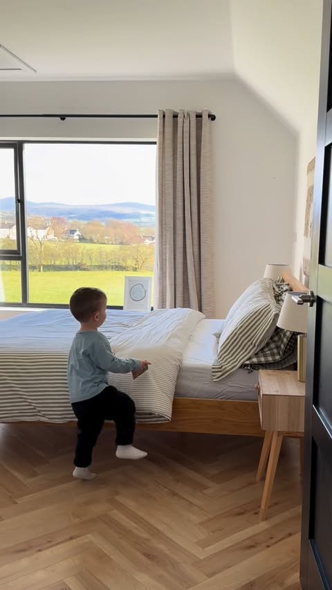 Instagram post by @alannahkerrigan_ for Emma. Caption reads: [...] bedroom 🤍 We actually bought our first Emma....