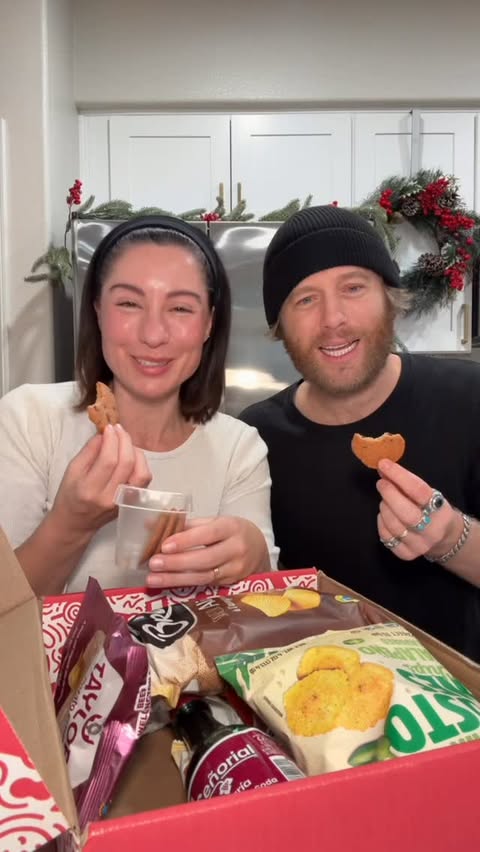 Instagram post by @seankolar for Universal Yums. Caption reads: She’s a snack girl now! This box is amazing, we....