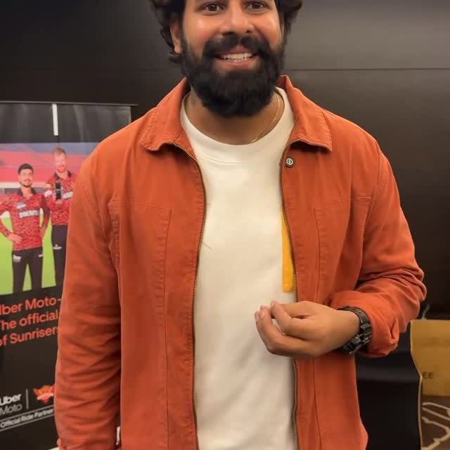 Instagram post by @ravimantrii for Uber. Caption reads: BIG FAN! BIG FAN of @sunrisershyd team. Meeting....