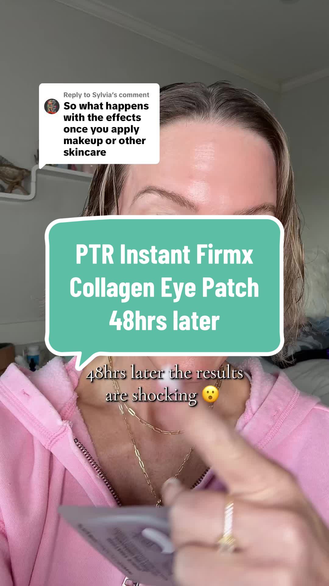 TikTok post by @truegreta for Peter Thomas Roth. Caption reads: Replying to @Sylvia 48hrs later and the results....