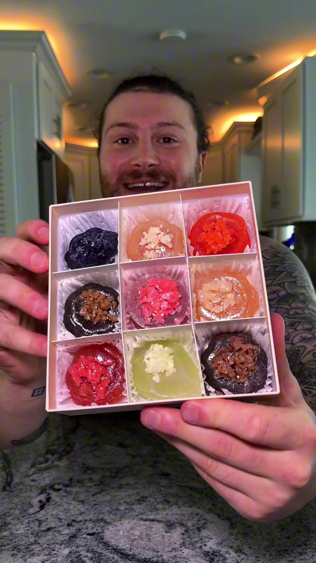 TikTok post by @staseatsstuff for Silky Gem. Caption reads: Let’s eat @Silky Gem Crystal Candy ! Use Code....