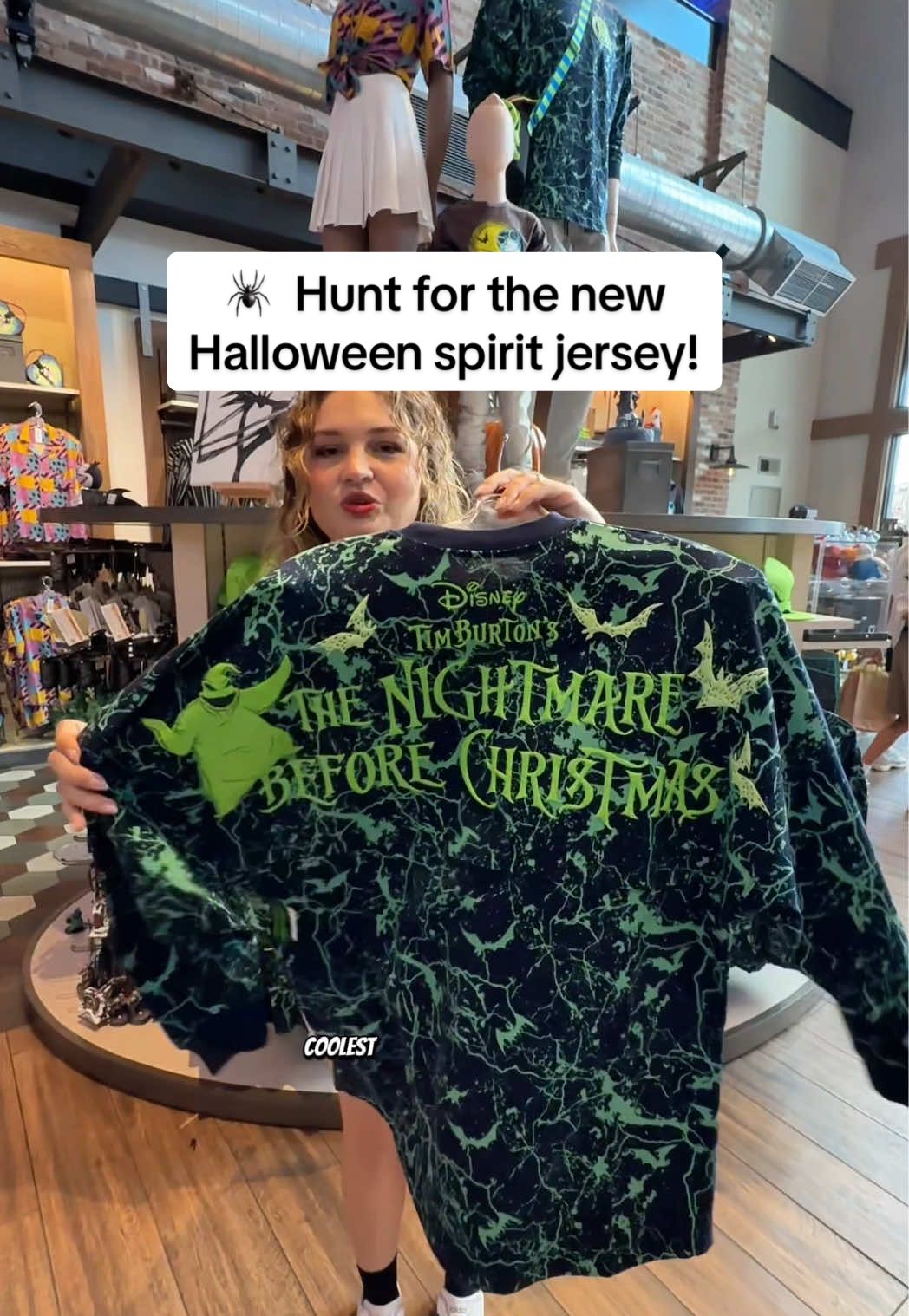 TikTok post by @pincessshannon for Spirit Halloween. Caption reads: #spiritjerseypartner @Spirit Halloween sent me on....