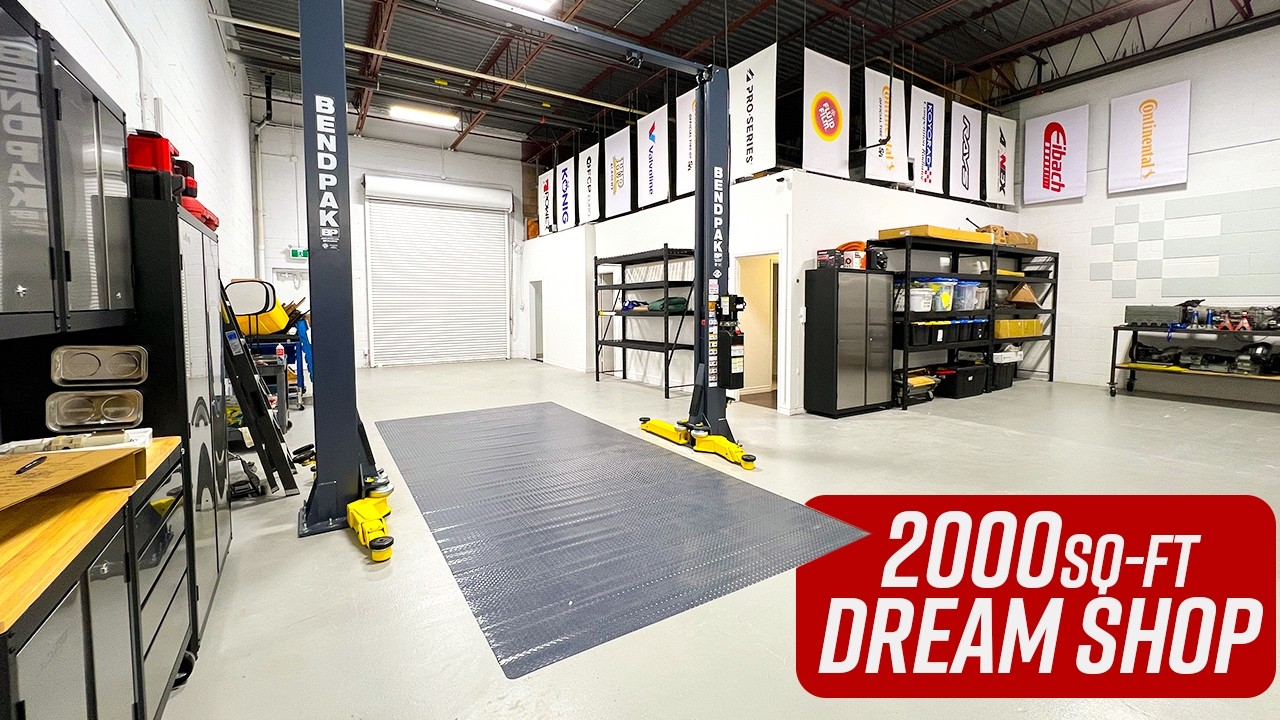 YouTube post by @speedacademy for Konig Wheels. Caption reads: How to Build a SIMPLE Dream Car Garage with only....